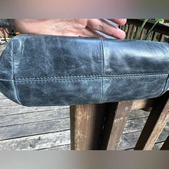 THE SAK Black Indio Shoulder Bag W/ Pebbled Vintage Style Leather Western Hobo - Picture 7 of 11